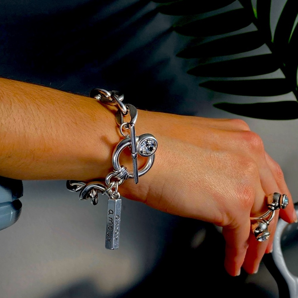 Silver Charm Bracelet and necklace